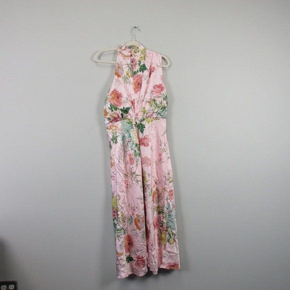 Petal & Pup Pink Floral Midi Dress - Picture 2 of 14